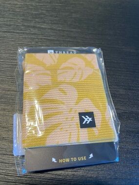 Thread Yellow Floral Card & Key Holder